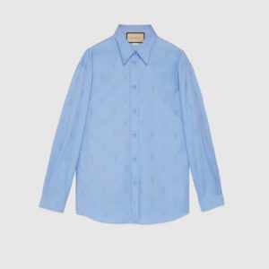 GG Oxford shirt with optical design