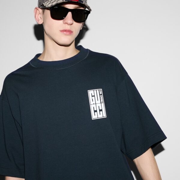 Cotton jersey t-shirt with front print